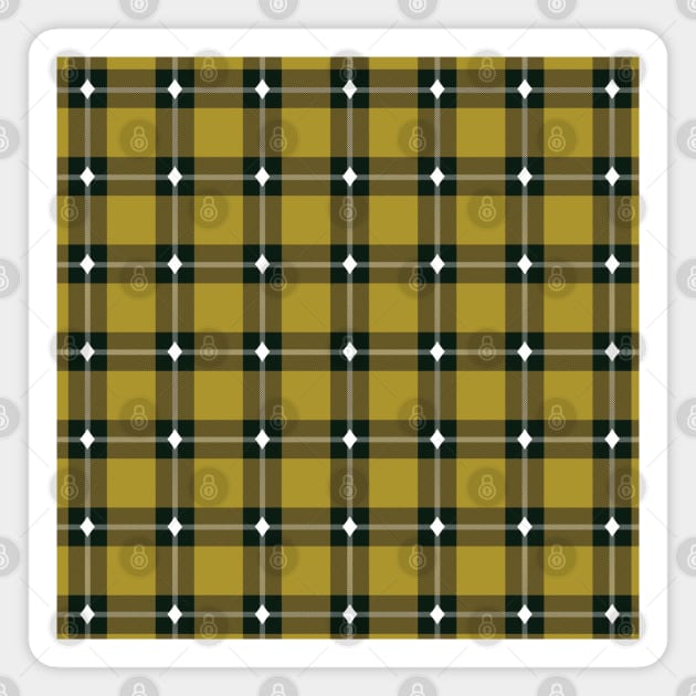 Plaid Gold Diamond Patterns Magnet by Cottonbutton